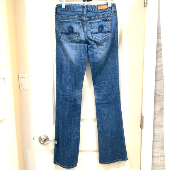 133.  Seven7 Jeans Boot Cut 5 Pocket Zipper Jeans - Picture 2 of 4